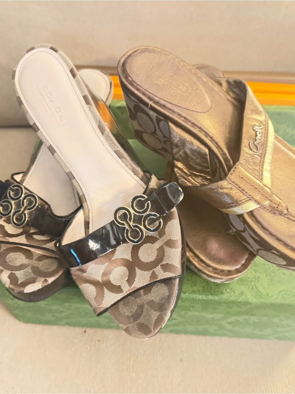 Coach slide mules